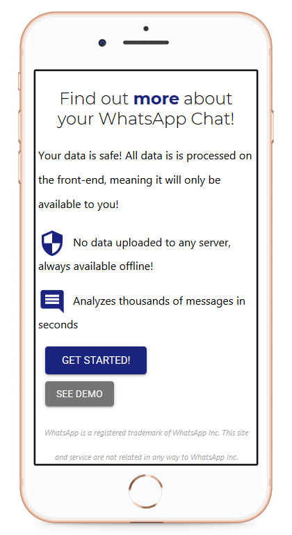 Phone displaying Appalyze homepage